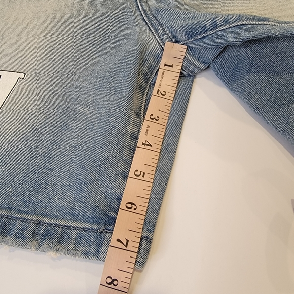 Homme + Femme Men'S Denim Logo Painted Distressed Shorts Size 42 NEW! - Picture 8 of 14